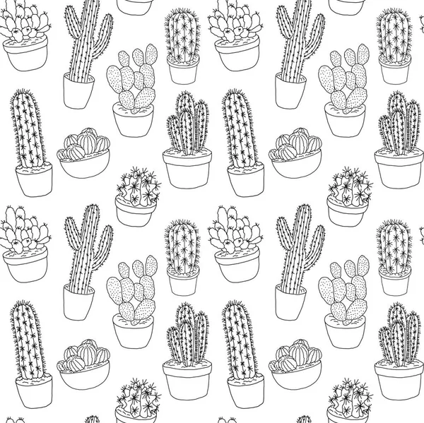 Vektör kaktüs desen arka plan