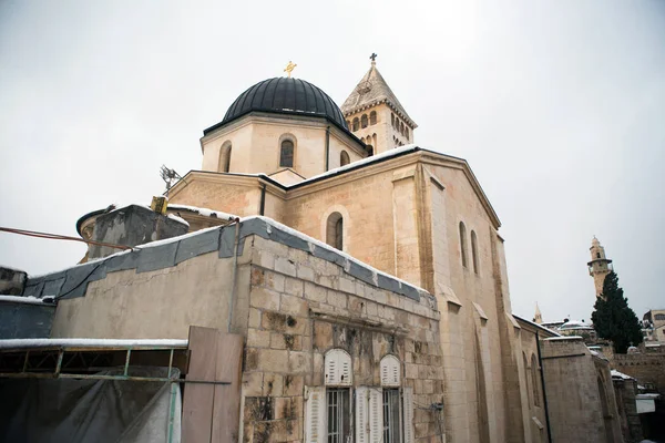 Neve em Jerusalém — Fotografia de Stock