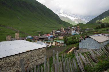 Svaneti, Georgia'daki Ushguli Köyü