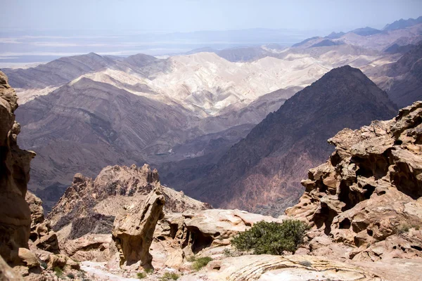 View of the mountains near the city Petra, Jordan