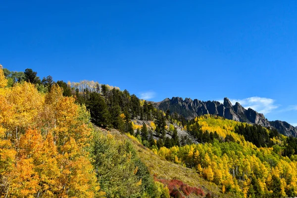 Herbstfarben Auf Dem San Juan Skyway Colorado — Stockfoto