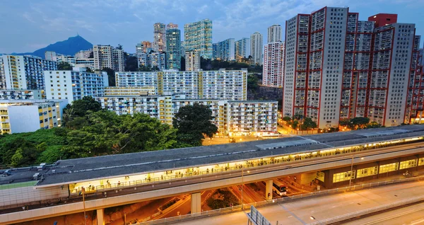 Hong Kong Kwun centro da cidade — Fotografia de Stock