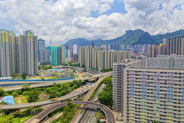 Hong Kong nieruchomości publicznych budynków — Zdjęcie stockowe