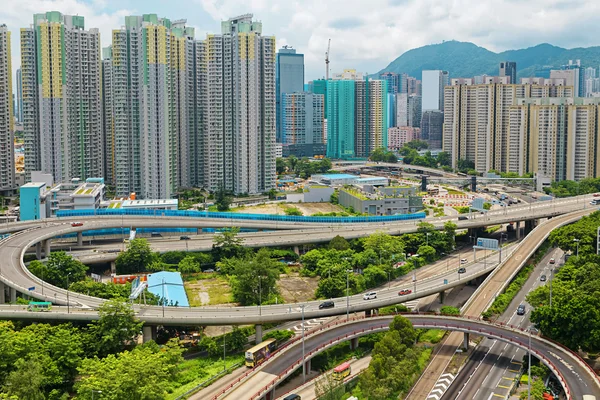 Hong Kong nieruchomości publicznych budynków — Zdjęcie stockowe