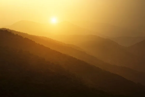 Pôr do sol Tai Mo Shan — Fotografia de Stock