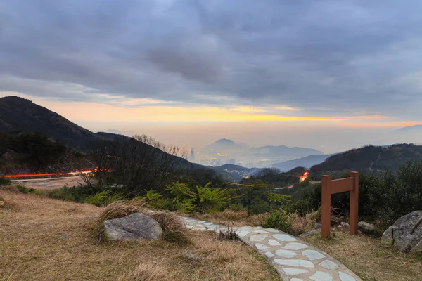 Tai Mo Shan günbatımı — Stok fotoğraf
