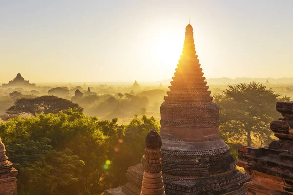 Bagan tempel under golden hour — Stockfoto