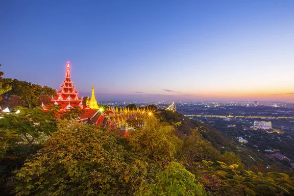 Golden Pagoda on Mandalay Hill, Mandalay, Myanmar