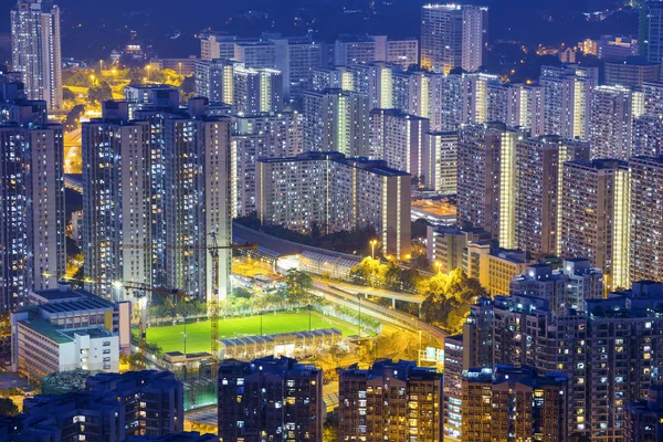 Hong Kong Tuen Mun skyline e il mare della Cina meridionale — Foto Stock