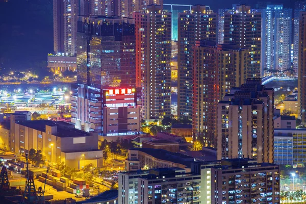 De skyline van Hong Kong Tuen Mun en Zuid-Chinese Zee — Stockfoto