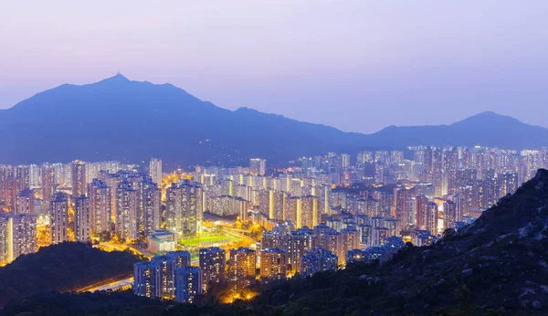 Hong Kong Tuen Mun skyline e il mare della Cina meridionale — Foto Stock