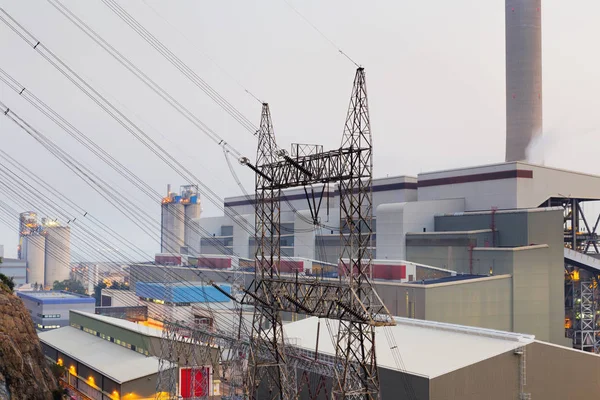 Central eléctrica de Hong Kong ao pôr-do-sol — Fotografia de Stock