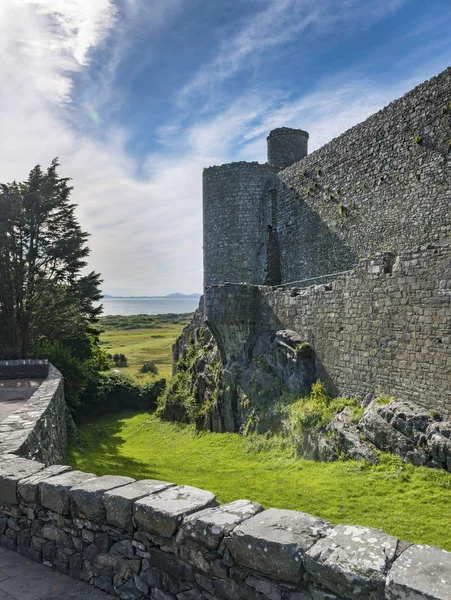 Вид з замку місті Harlech по відношенню до Ірландське море — стокове фото