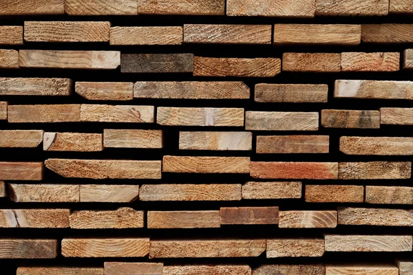 Abstract Wooden Background: Stacked Cross-Sections of Different Softwood Slats — Stock Photo, Image