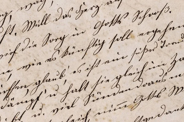 Detalj Ett Tyskt Handskrivet Brev Från Mitten 1800 Talet — Stockfoto