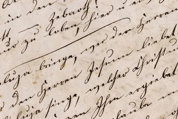 Historic Handwriting Closeup Germany Mid 19Th Century — Stock Photo, Image