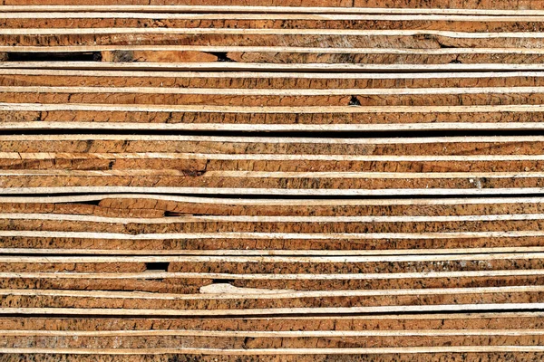 Construction Wood Texture Background Weathered Cross Section Piled Plywood Panels — Stock Photo, Image
