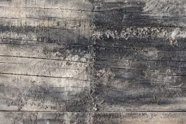 Charred Weathered Construction Timber Background Mineral Adherences — Stock Photo, Image