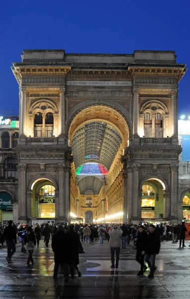 Milan Italy March 2011 View Gallery Vittorio Emanuele Illustrative Editorial — Stock Photo, Image