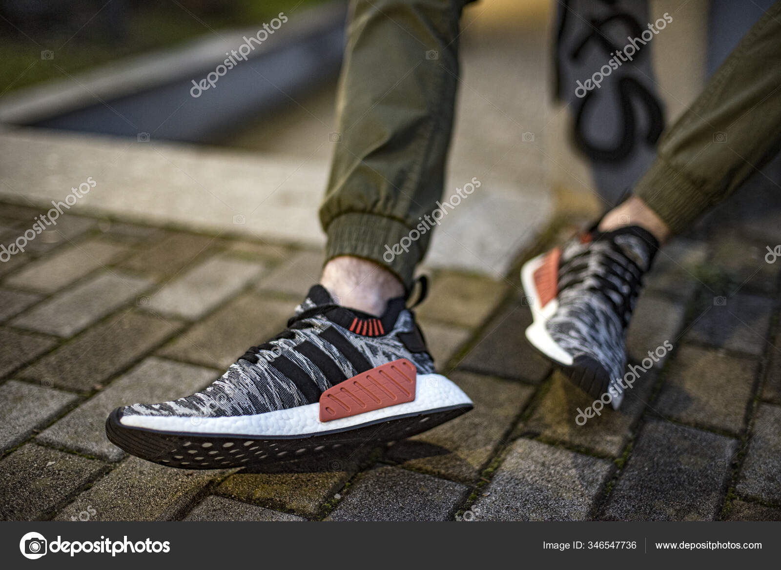 Milan Italy February 2018 Wearing Pair Adidas Nmd_R2 Street – Stock Photo © Albo73 #346547736
