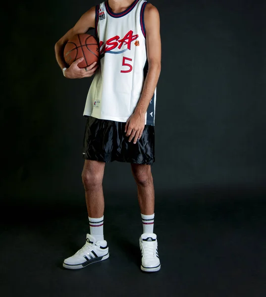 Pavía Italia Septiembre 2012 Joven Futbolista Que Tiene Una Pelota —  Fotos de Stock