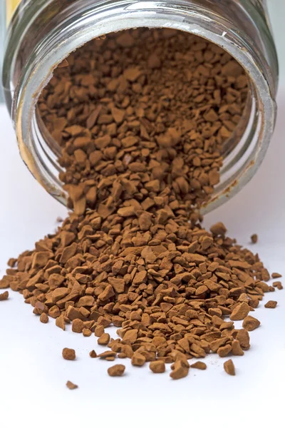 Uitgestrooid granulaire koffie — Stockfoto