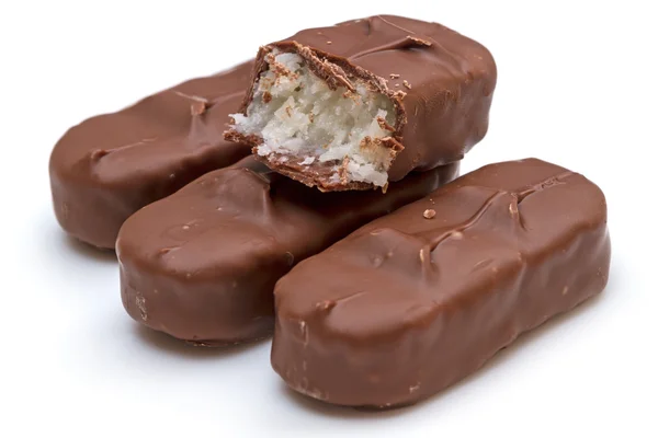 Chocolate candies with filling of coconut — Stock Photo, Image