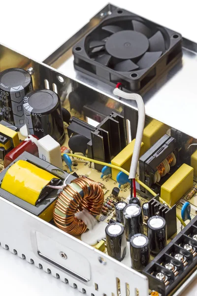 Switching power supply with the lid open — Stock Photo, Image