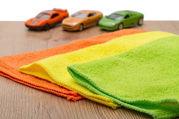 Three cloth for car care — Stock Photo, Image