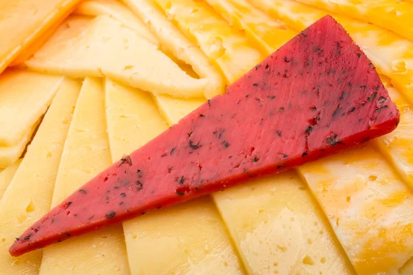 Plátek sýra pesto červené — Stock fotografie