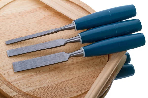 Three chisels for wood — Stock Photo, Image