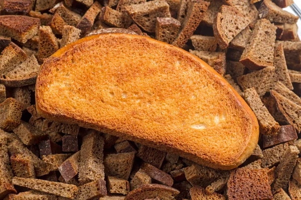 Wheat and rye rusks closeup — Stock Photo, Image