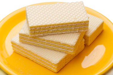 Çıtır gofret plaka üzerinde