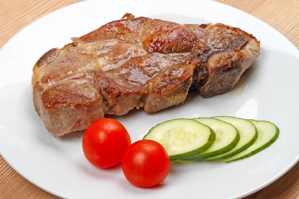 Pedaço de carne frita — Fotografia de Stock