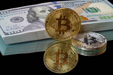 Paraları bitcoin ve bir sürü dolar