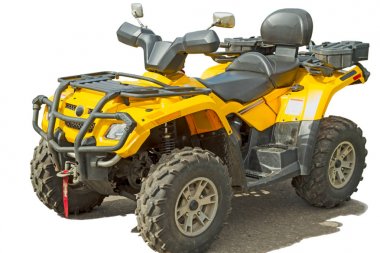 Çalışma quadracycle bir beyaz 