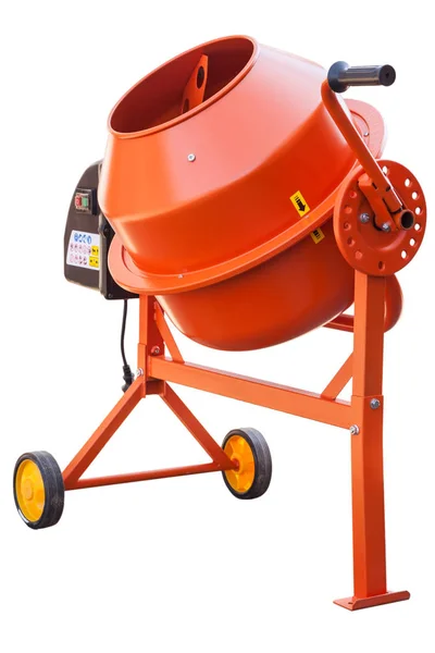 Misturador de concreto laranja — Fotografia de Stock