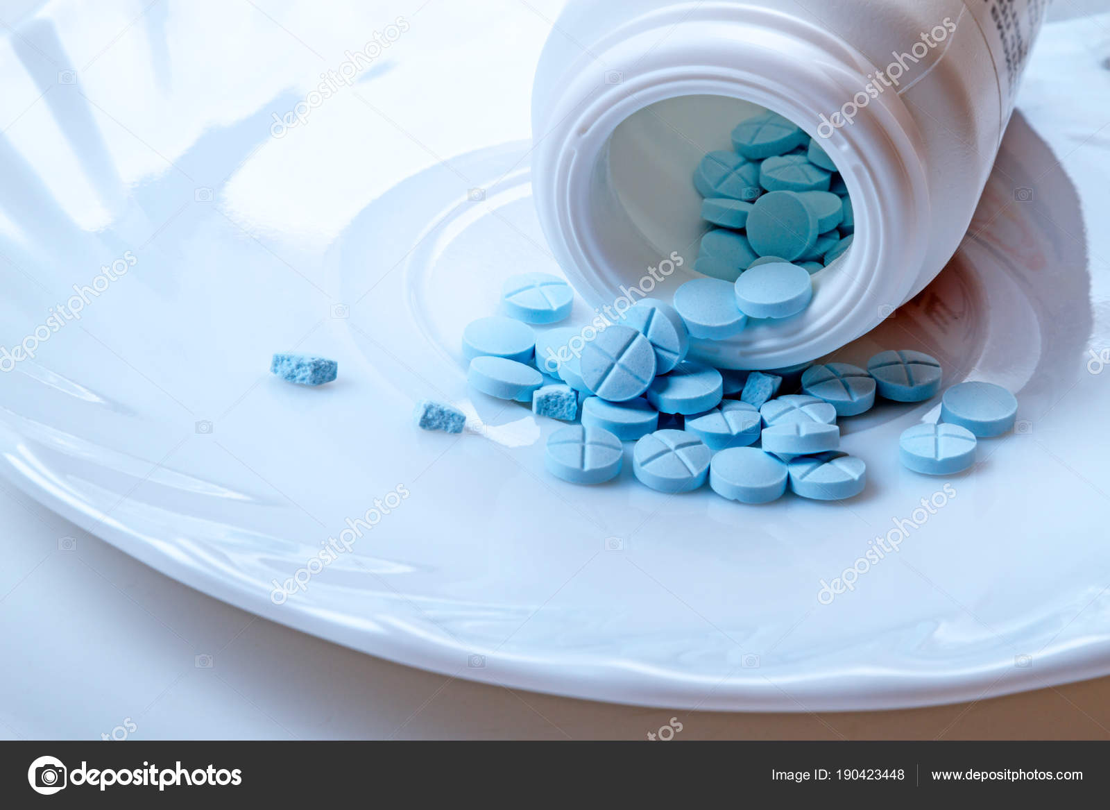 Blaue Tabletten Rund