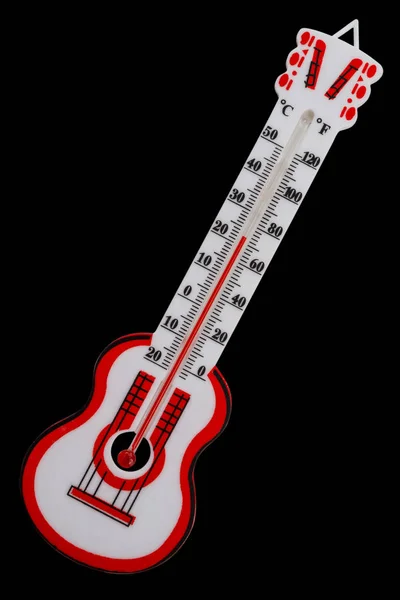 Termometr pokojowy w postaci gitary — Zdjęcie stockowe