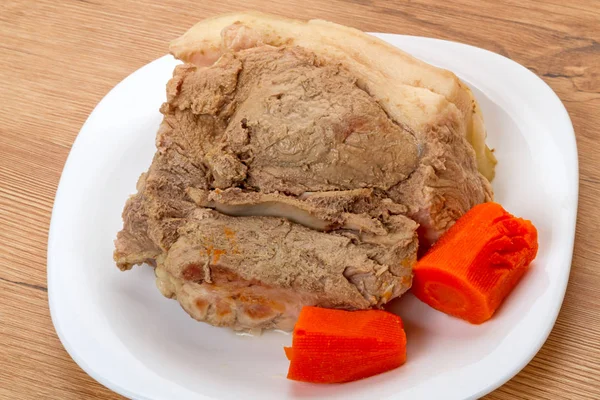 Large piece of boiled meat — Stock Photo, Image