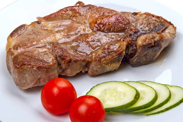 Grande pedaço de carne frita — Fotografia de Stock