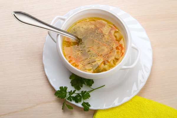 Bowl Soup Plate Isolated White Background — Stock Photo, Image