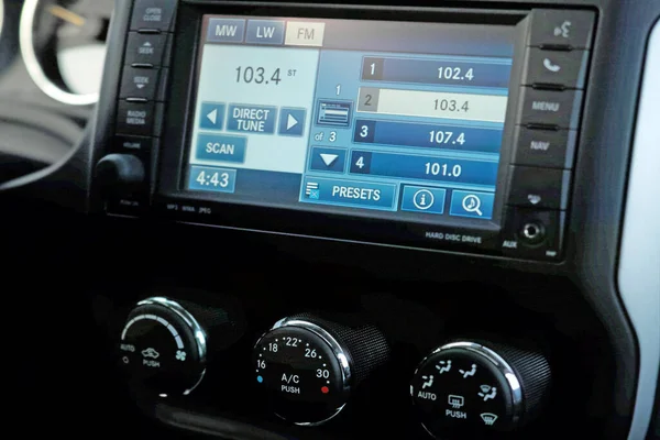 Monitor Dashboard Car Receiver — Stock Photo, Image