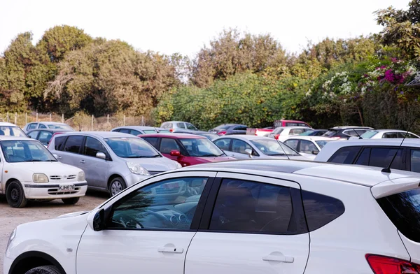 Paphos, Kıbrıs'ta otopark — Stok fotoğraf