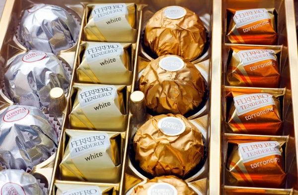 Box of Ferrero candies — Stock Photo, Image