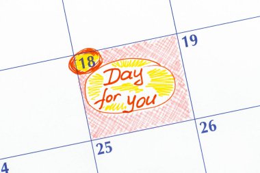 Senin için uyarı mektubu gün takvim