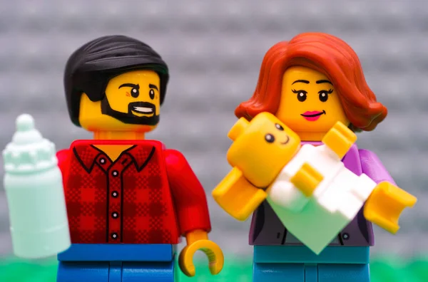 Портрет семьи Лего — стоковое фото