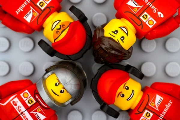 Четыре члена команды Lego Ferrari — стоковое фото