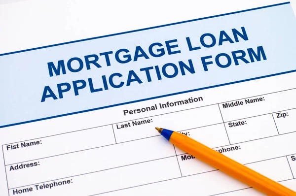 Mortgage Loan application form with pen — Stock Photo, Image