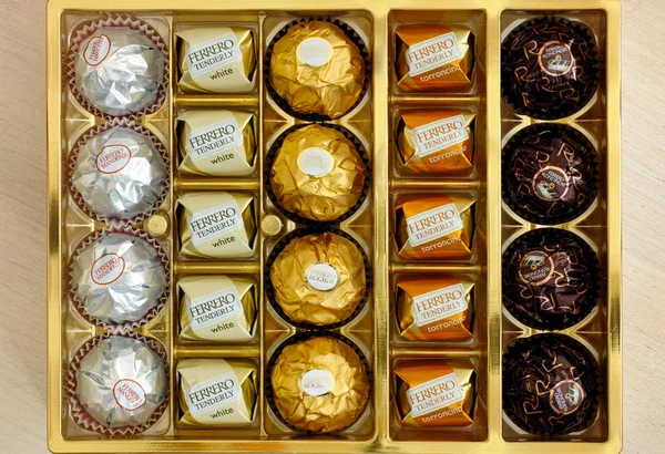 Box of Ferrero candies — Stock Photo, Image